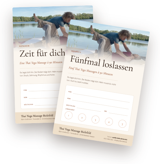 Gutschein und 5er-Karte für Thai Yoga Massage bei Björn Großmann in Bielefeld
